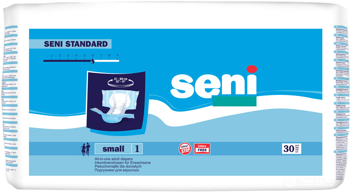 Подгузн. Seni Standart Air Small (1)30шт(55-80см)