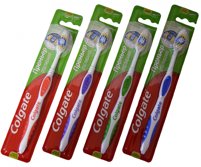 Зубная щетка Colgate Премьер Отбеливание средняя  (уп12шт)