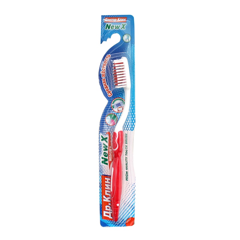 Зубная щетка Dr Clean Нью Икс Медиум (уп12шт)