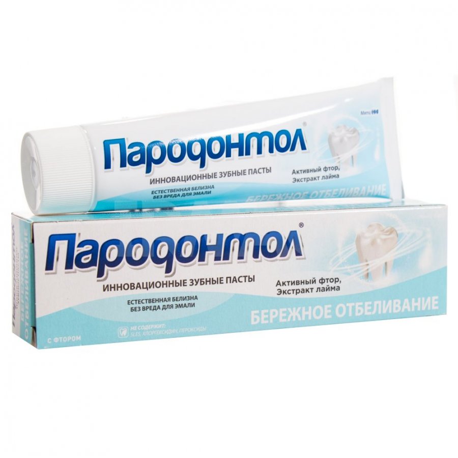 Зубн.паста Пародонтол 124г. бережное отбеливание (24)
