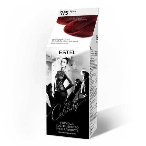 Краска д/волос Estel Celebrity 7/5 Рубин