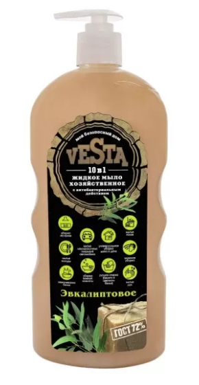 Мыло жидк. Vesta 1л. Хоз. Эвкалиптовое (16)