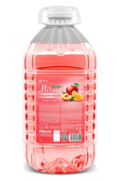 Мыло жидк. 5л. Grass Milana эконом Fresh fruits