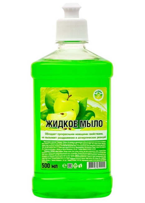Мыло жидк. Флора 500мл. Яблоко пуш-пул (20)