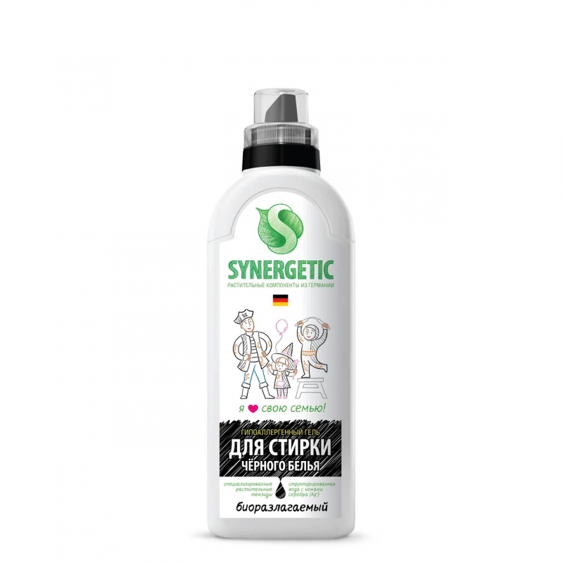 Стир.гель Synergetic 750мл. для черного белья