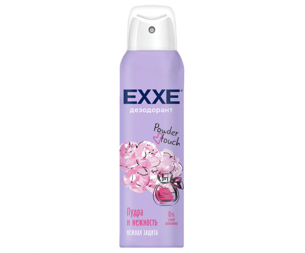 Дез. спрей Exxe 150мл. жен. Пудра и нежность Powder touch (6/12)