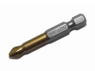 Биты PH2 50мм. WP TiN half желтая (уп.10)