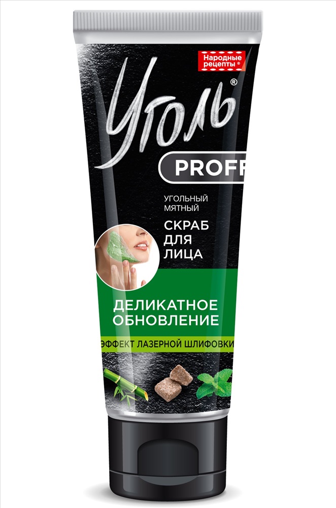 Скраб НР 50мл. Угольный Деликатное обновление Мятный