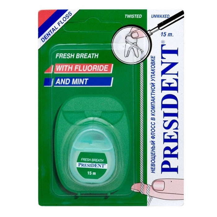 Зубн.нить Вилсен 50м. вощеная с мятой