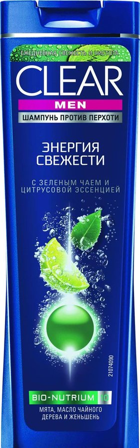 Шампунь CLEAR 400мл муж. Энергия свежести (12)