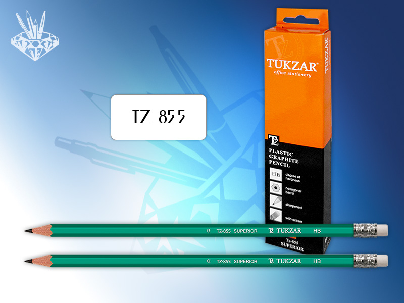 Карандаш прост. Tukzar ТМ Superior с ластиком (уп.12шт.)