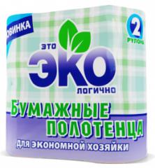 Полотенце бумажное Эко 1-сл. 2рул.