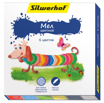 Набор мела цветного 6цв. Silwerhof "Пластилиновая Коллекция"