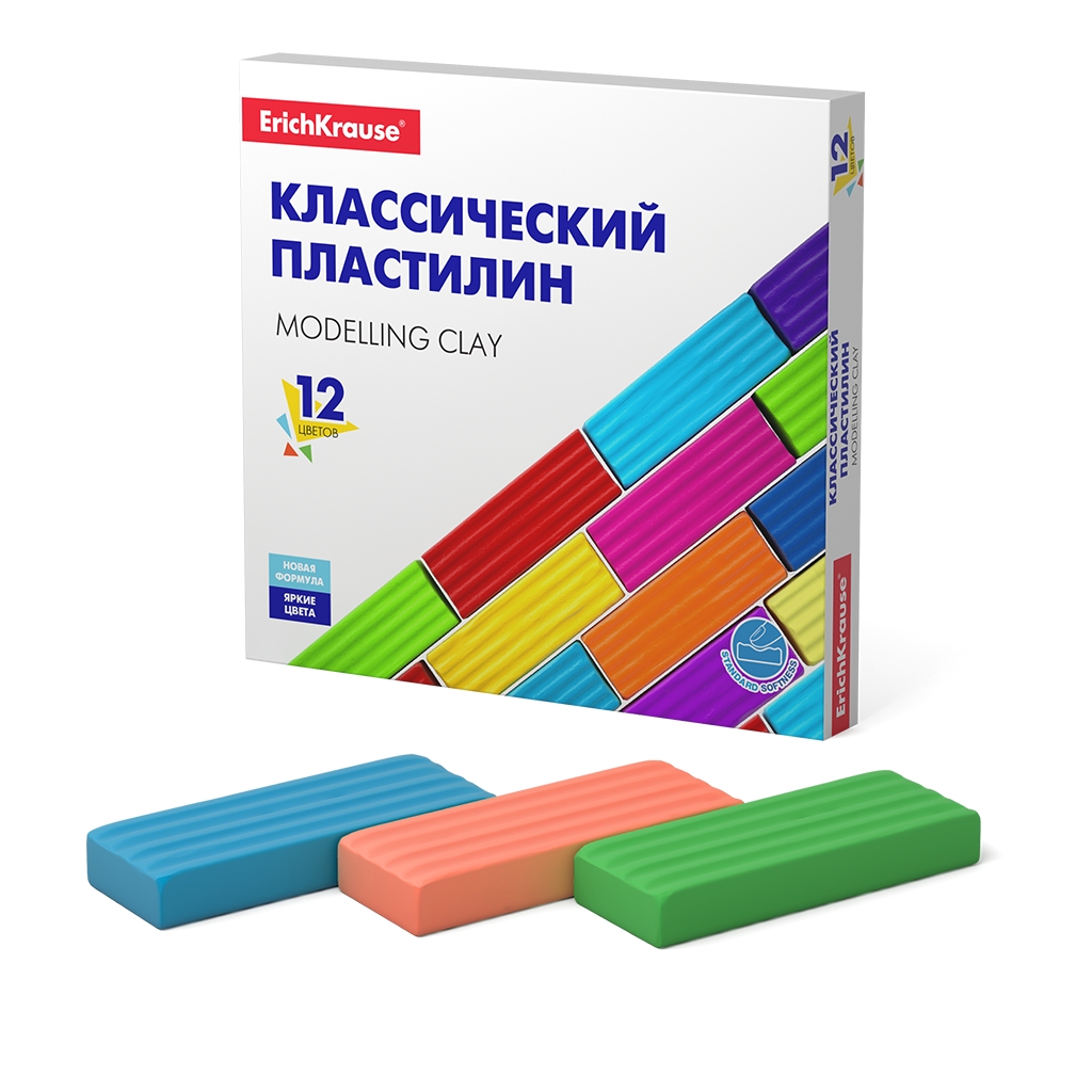 Пластилин 12цв. Erich Krause 192гр.