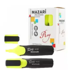 Текстовыделитель Mazari Ray желтый (уп.12)