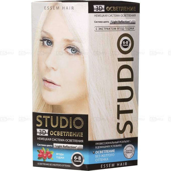 Краска д/волос Studio 2*25г/100мл/25мл. Осветление на 6-8 тонов (6)