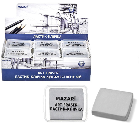 Ластик Mazari клячка худ. 4*4*1см. (уп.18)