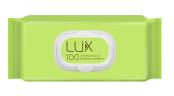 Салфетки влажные LUX 100шт. Универсальные клапан (12)