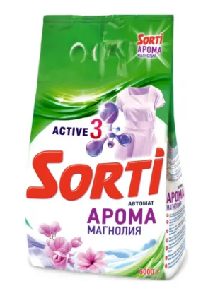 Стир.порошок Сорти авт. 6кг. Арома магнолия (4)