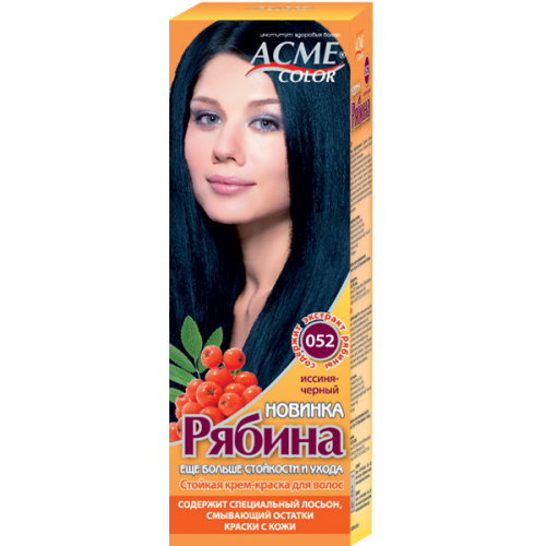 Краска д/волос Рябина 052 Иссиня-черный**