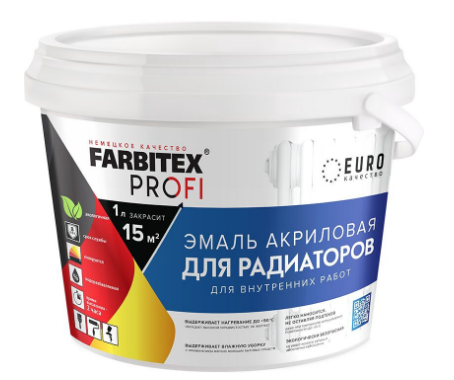 Эмаль д/радиаторов FARBITEX PROFI 900мл.