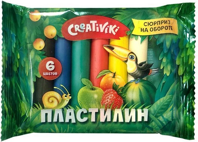 Пластилин 6цв. Creativiki 60гр***