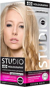 Краска д/волос Studio 90.102 Платиновый блондин (6)