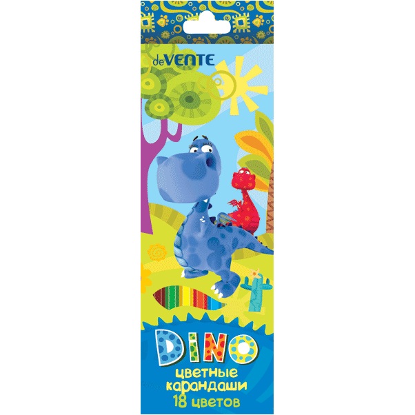 Набор цв. карандашей 12цв. deVente Dino