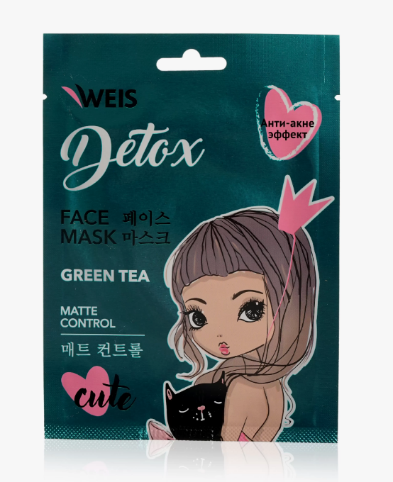 Маска д/лица WEIS 23г. Detox Зеленый чай