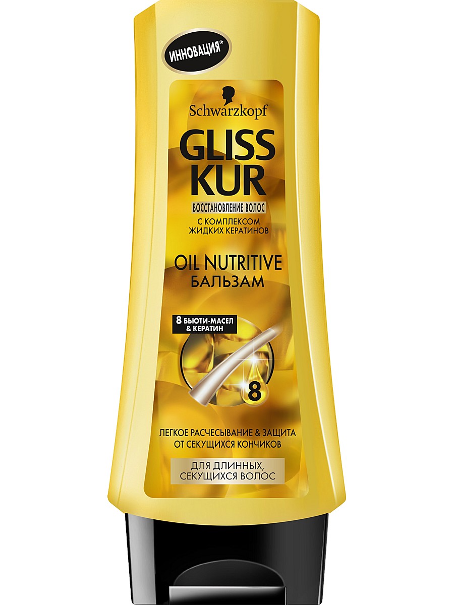 Бальзам Gliss Kur 200мл. Nutritive против сечения волос