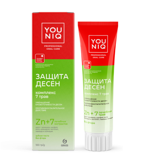 Зубн.паста Grass 100мл. Youniq Защита десен (6)