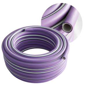 Шланг полив. ТЭП/арм. Резиновый SOFT TOUCH 1/2" 25м 12*17мм. фиол. Дальняя заимка