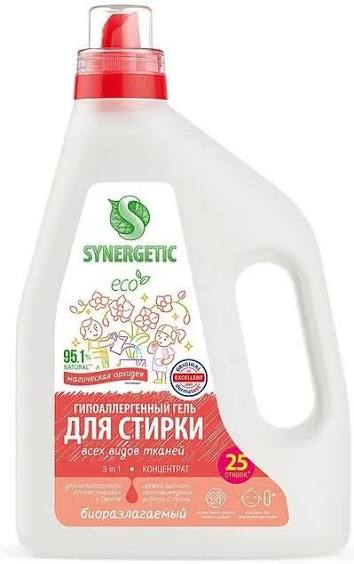 Стир.гель Synergetic 1,5л. Универсал д/всех типов тканей 3в1 Магическая орхидея (6)