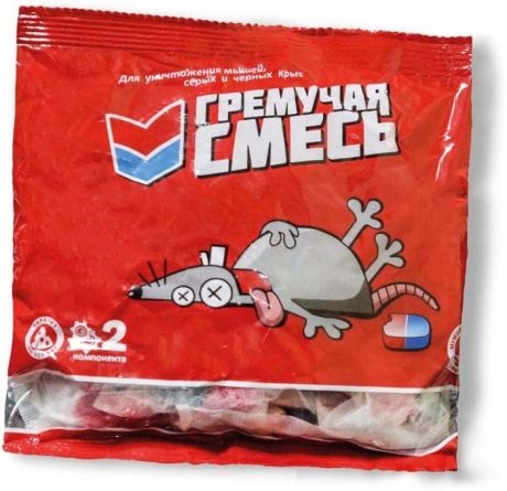 Приманка от грызунов Гремучая смесь 200г. Тесто-брикет (50) h1761