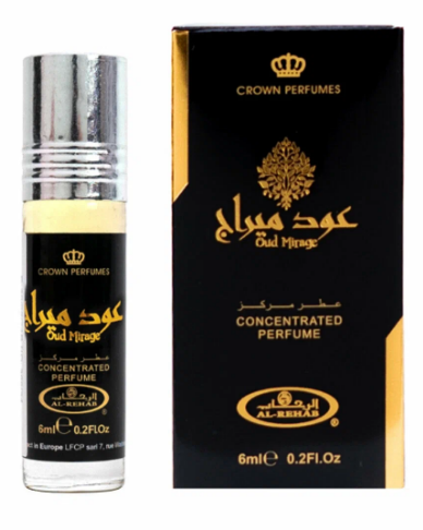 Духи маслянные AKSA 6мл. жен. Al-Rehab Oud Mirage (уп.6)
