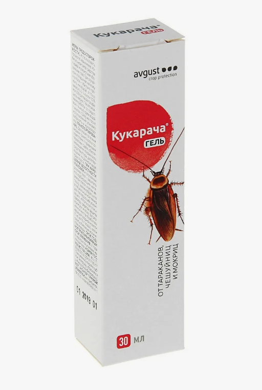 Инсектицид от тараканов Кукарача 30мл. гель хлорпирифос avgust
