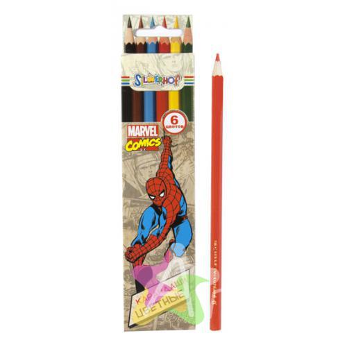 Набор цв. карандашей 6цв. Silwerhof MARVEL COMICS