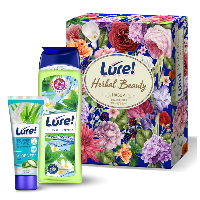 ПН/ЖЕН. Lure Herbal Beauty (гель д/д 260мл.+крем д/рук75мл)