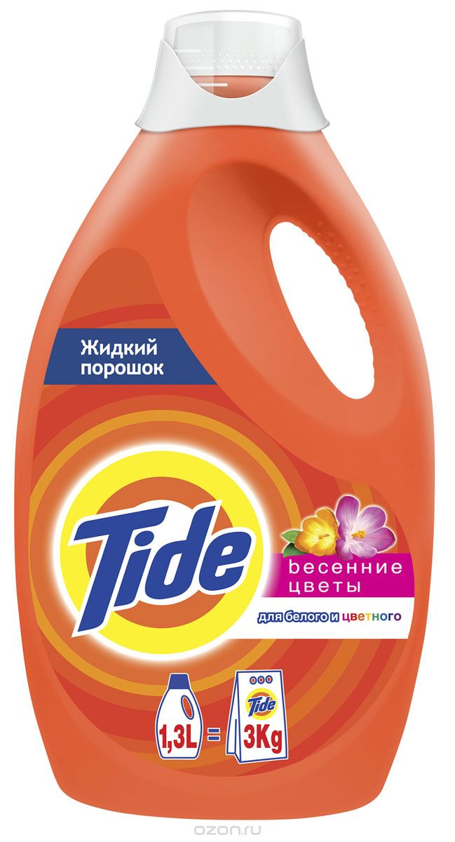 Стир.жидкость Тайд 1,3л. Весенние цветы