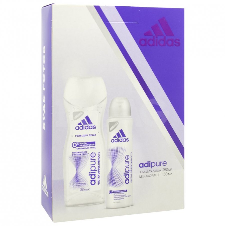 ПН/ЖЕН. Adidas Adipure (Гель д/душа + Дез.спрей 150мл.)