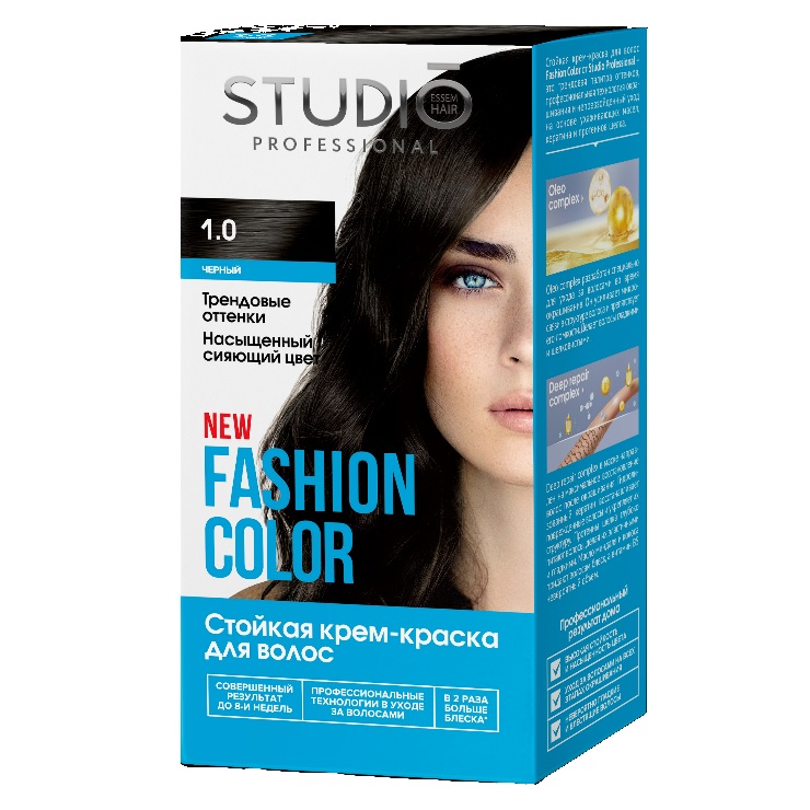 Краска д/волос Studio"Fasion Color 1.0 Черный