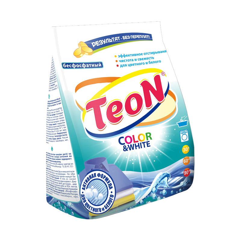 Стир.порошок TEON авт. 350г Color&White