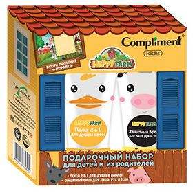 ПН/ДЕТ. Compliment №1164 Happy farm (Крем д/л,рук и тела+Пенка д/душа+Магнит)