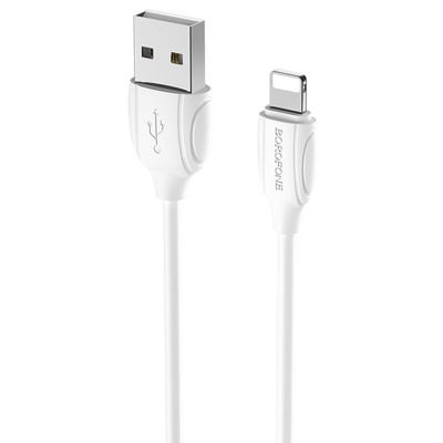 Кабель USB для iPhone Lightning 1м 2,4А белый BX19 Borofone