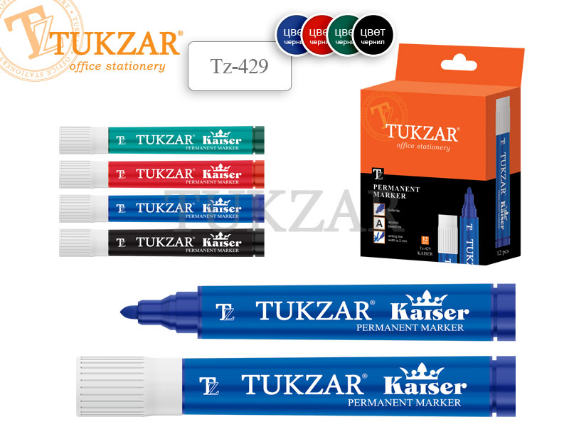 Маркер черный Tukzar 2мм. Kaiser (уп.12шт.)