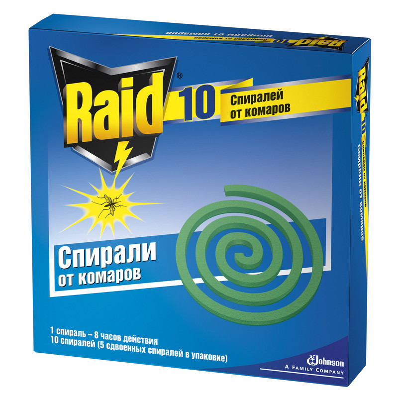 Спирали от комаров Raid 10шт.