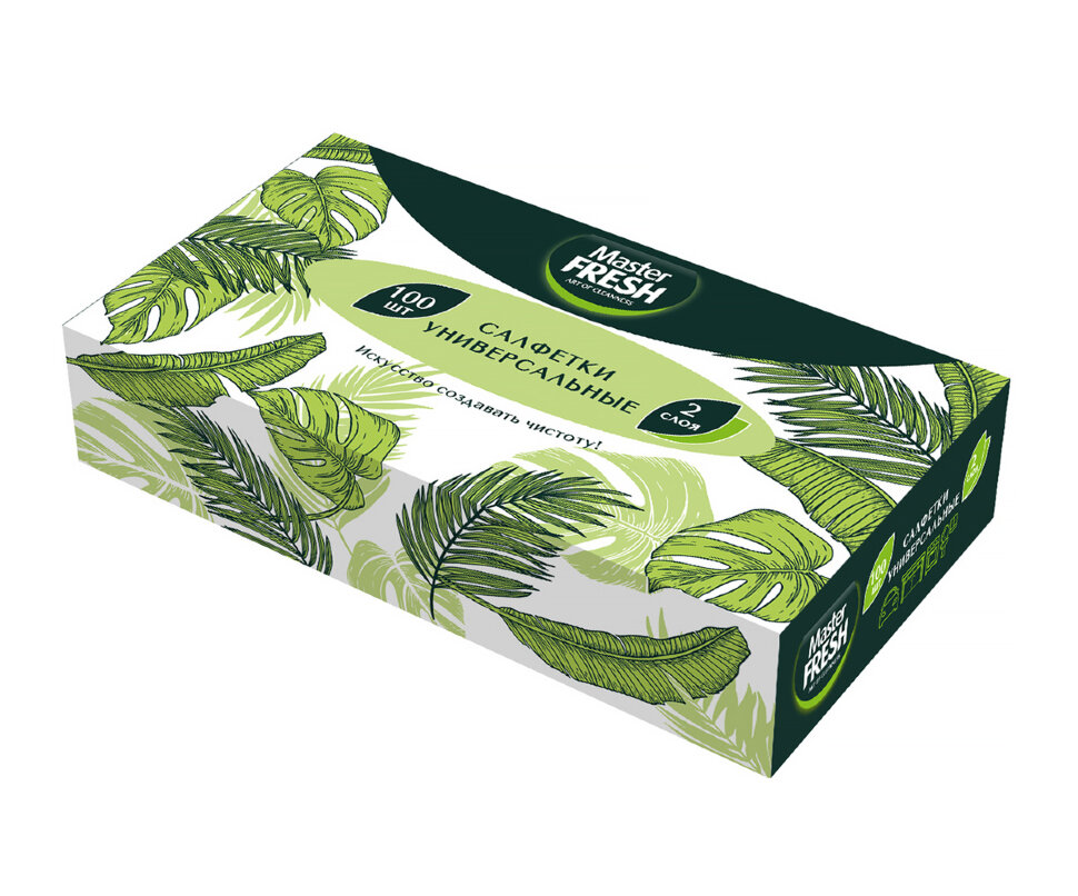 Салфетки бумажные 100л. Master FRESH КОРОБКА (35)