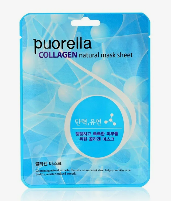 Маска д/лица Puorella 21г. Collagen Антивозрастная