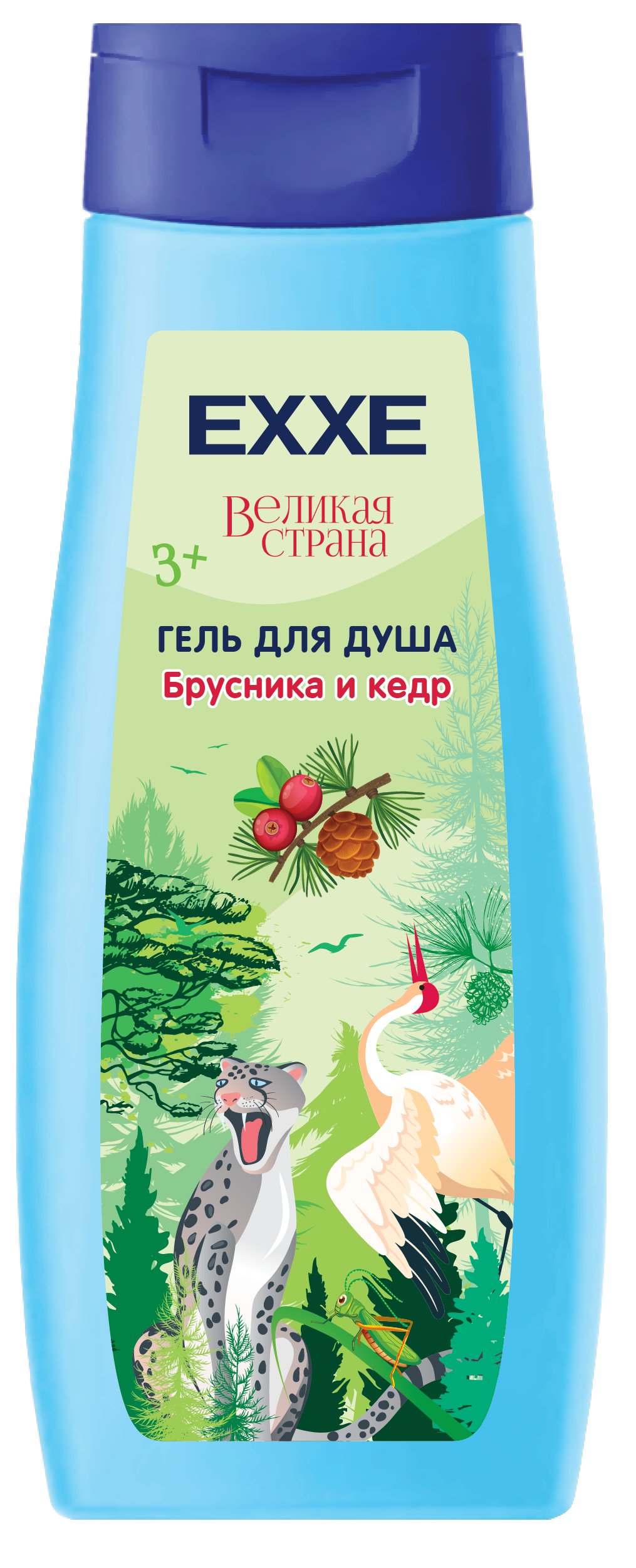 Гель для душа EXXE 400мл. Великая страна Брусника и кедр