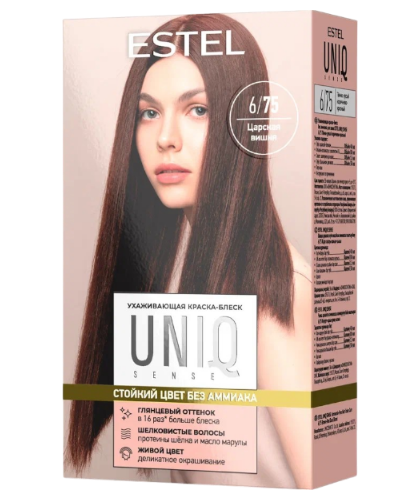 Краска д/волос Estel Uniq sense 6/75 Темно-русый кор.-красный (10)